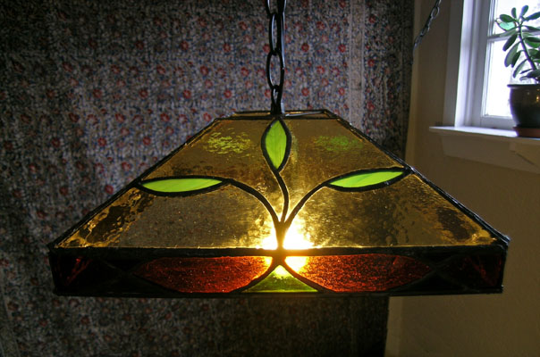 Piece of Stained Glass - Cob Cottage Lamp