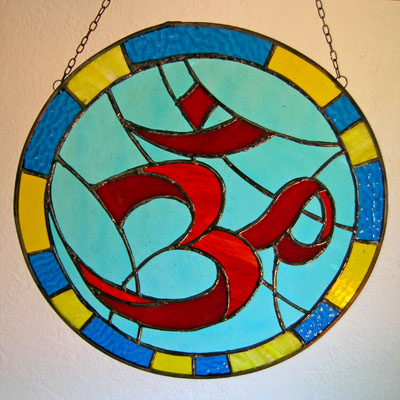 Piece of Stained Glass - Om