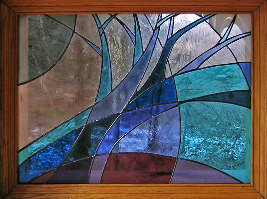 Piece of Stained Glass - Water / Air