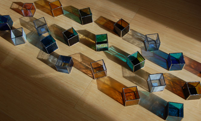 Piece of Stained Glass - Candle Cubes