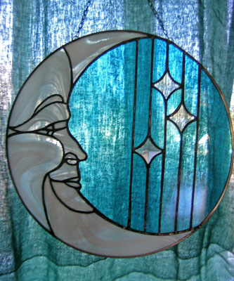 Piece of Stained Glass - Moon