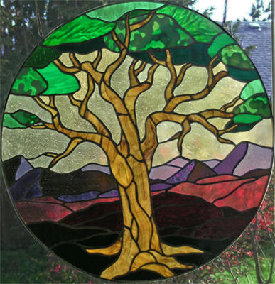 Piece of Stained Glass - Tree Of Life